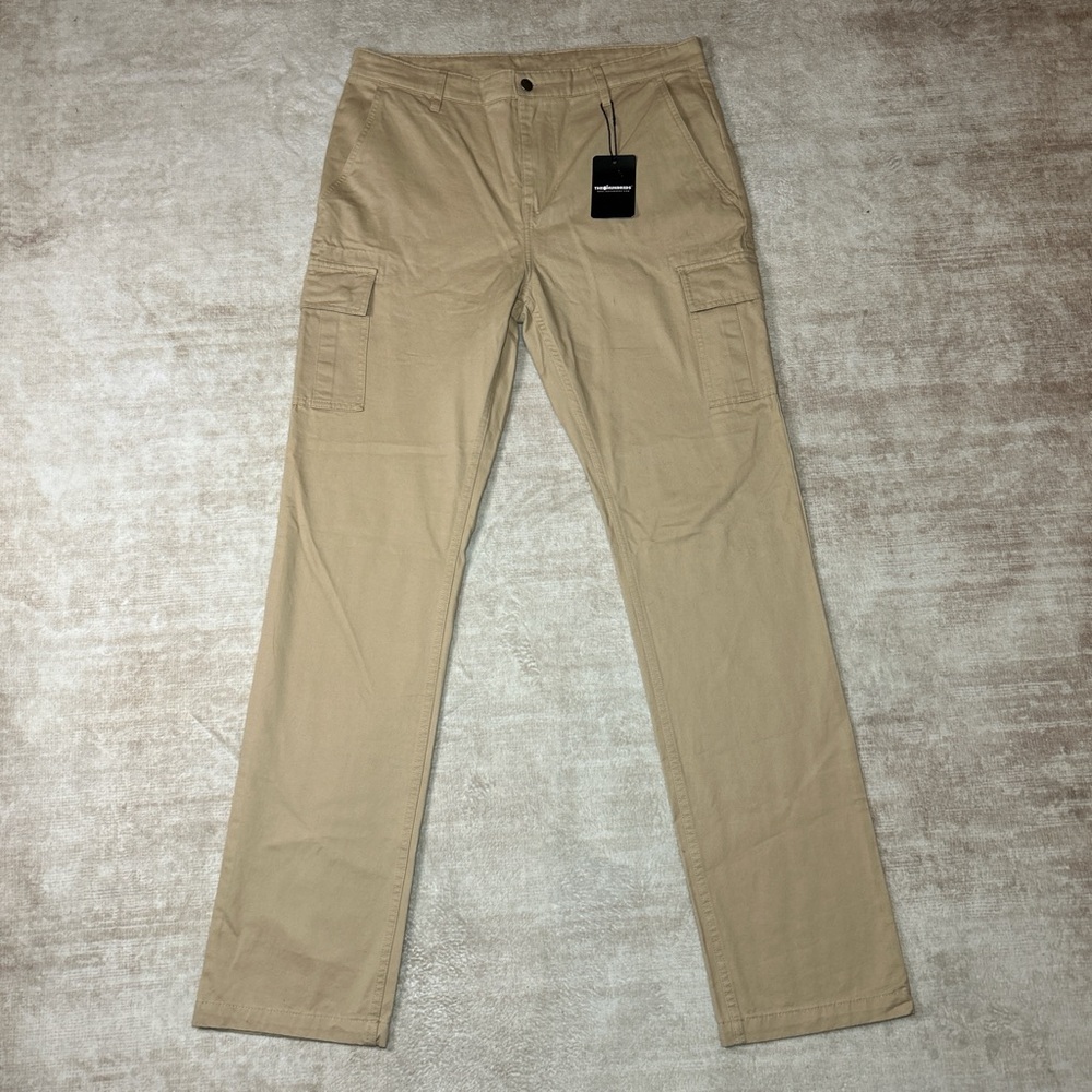 The Hundreds Men’s Cargo Pants Light Khaki Straight Cotton Casual Size 34x34